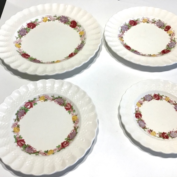 4 Spode Rose Briar Plates - Picture 9 of 9